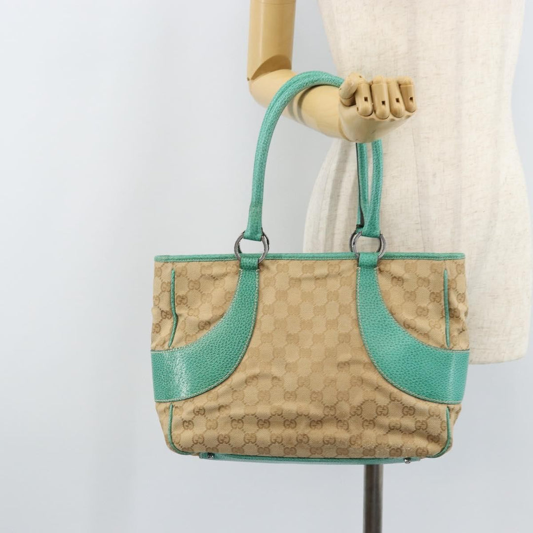 Gucci Vintage Ring Tote GG Canvas with Leather
