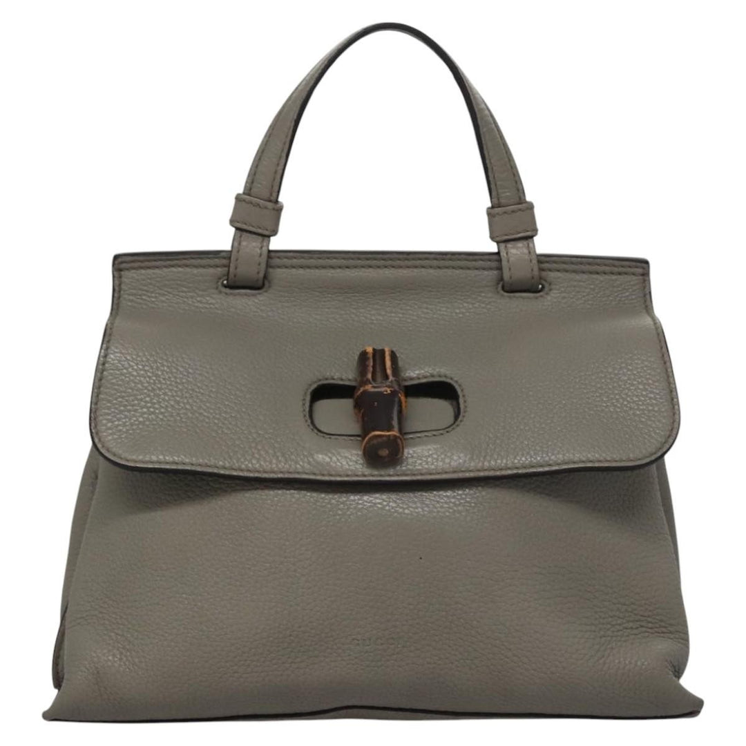 Gucci Bamboo Daily Top Handle Bag Leather