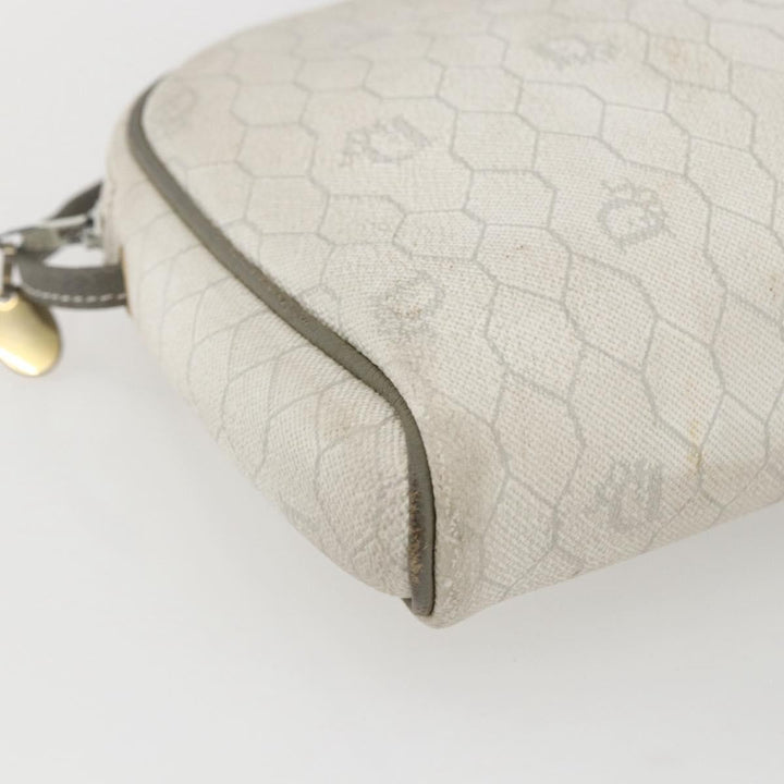 Christian Dior Vintage Honeycomb Shoulder Bag Canvas and Leather