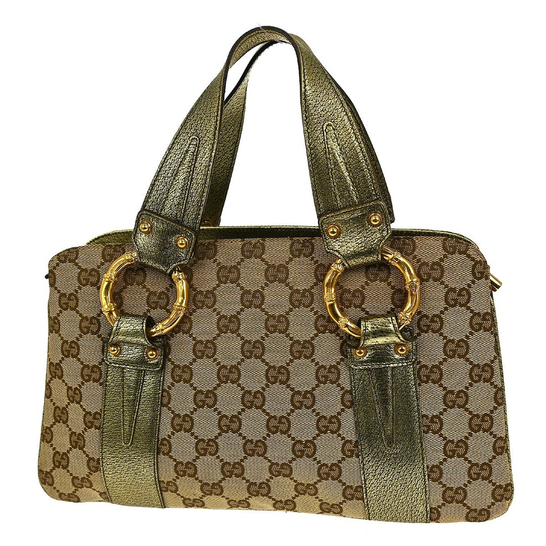 Gucci Belted Bucket Tote GG Canvas with Leather