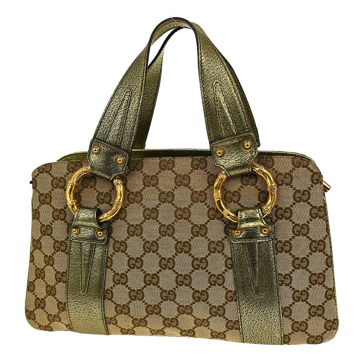 Gucci Belted Bucket Tote GG Canvas with Leather