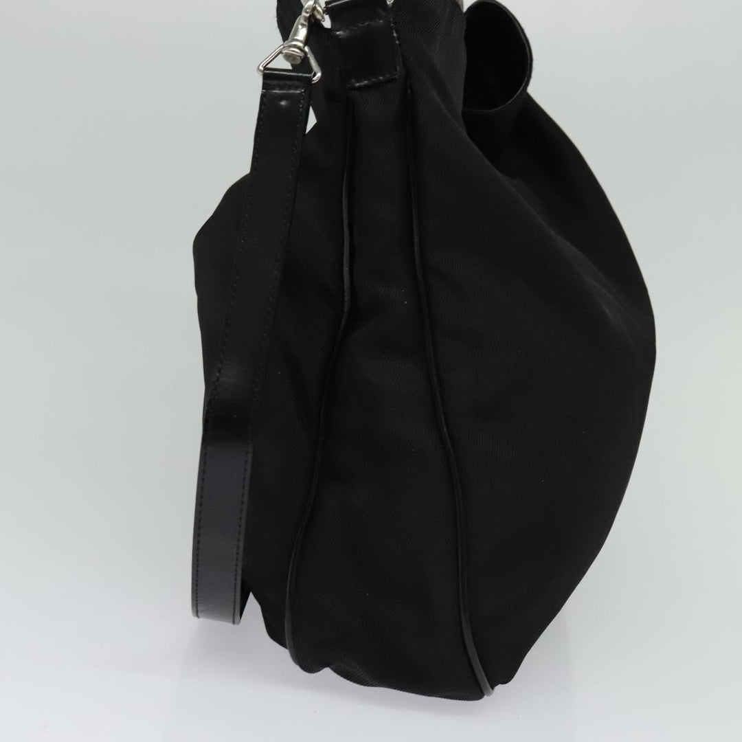 Gucci Vintage Bamboo Handle Open Hobo Nylon