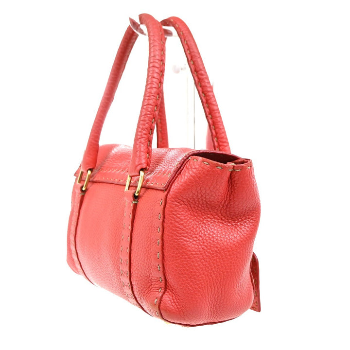 Fendi Selleria Linda Satchel Pebbled Leather