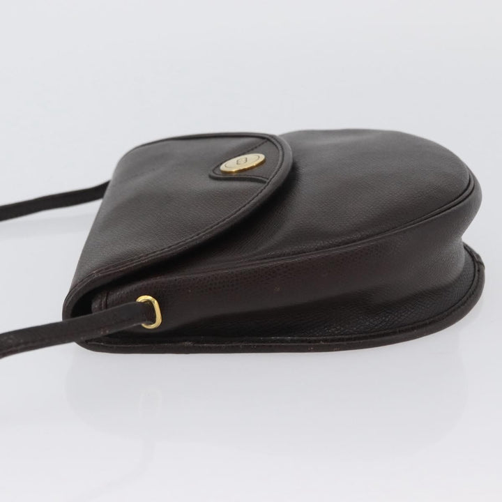 Christian Dior Vintage CD Logo Shoulder Bag Leather