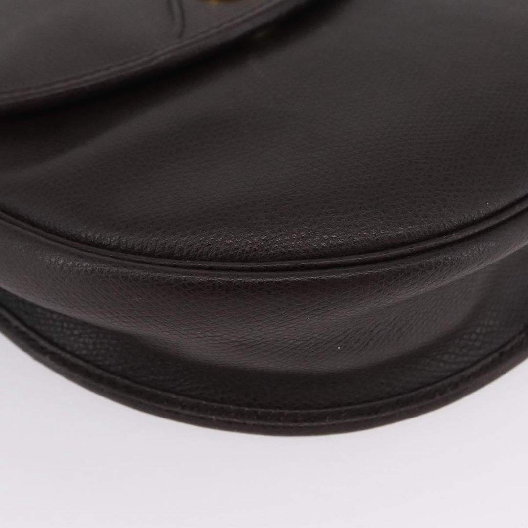 Christian Dior Vintage CD Logo Shoulder Bag Leather