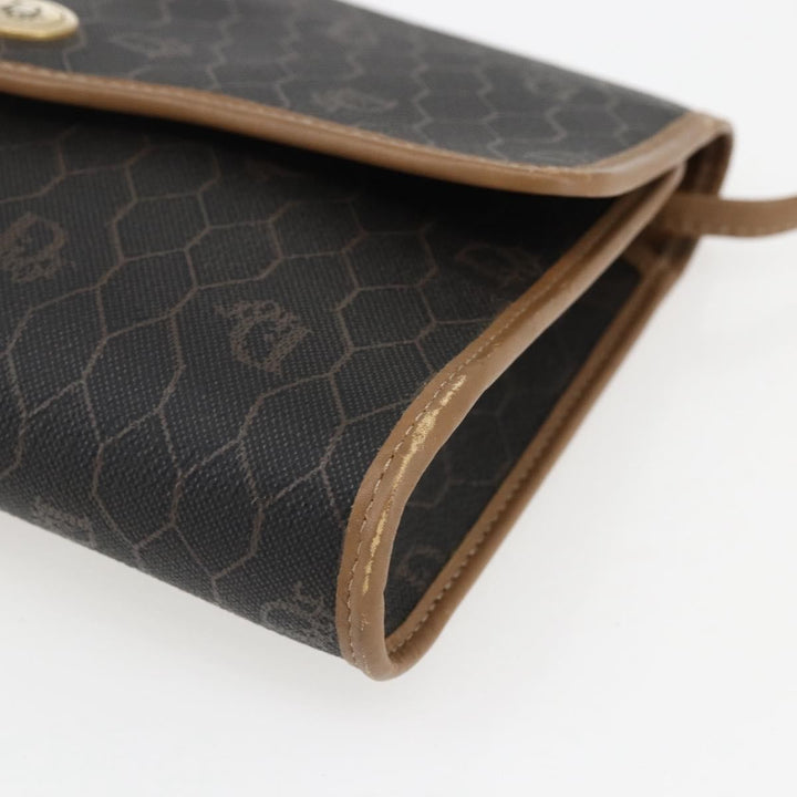 Christian Dior Vintage Honeycomb Flap Crossbody Bag Canvas and Leather