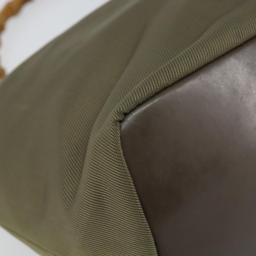 Gucci Vintage Bamboo Shoulder Bag Nylon