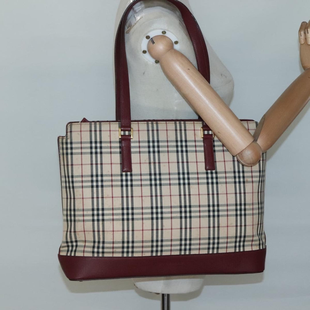 Burberry Nova Check Tote Canvas and Leather