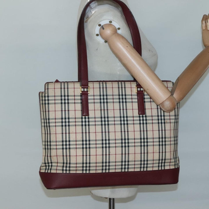 Burberry Nova Check Tote Canvas and Leather