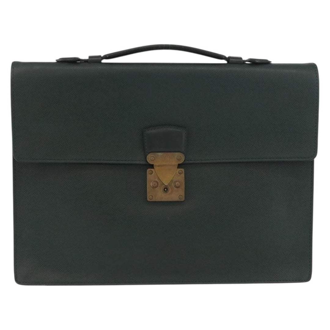 Louis Vuitton Serviette Kourad Briefcase Taiga Leather