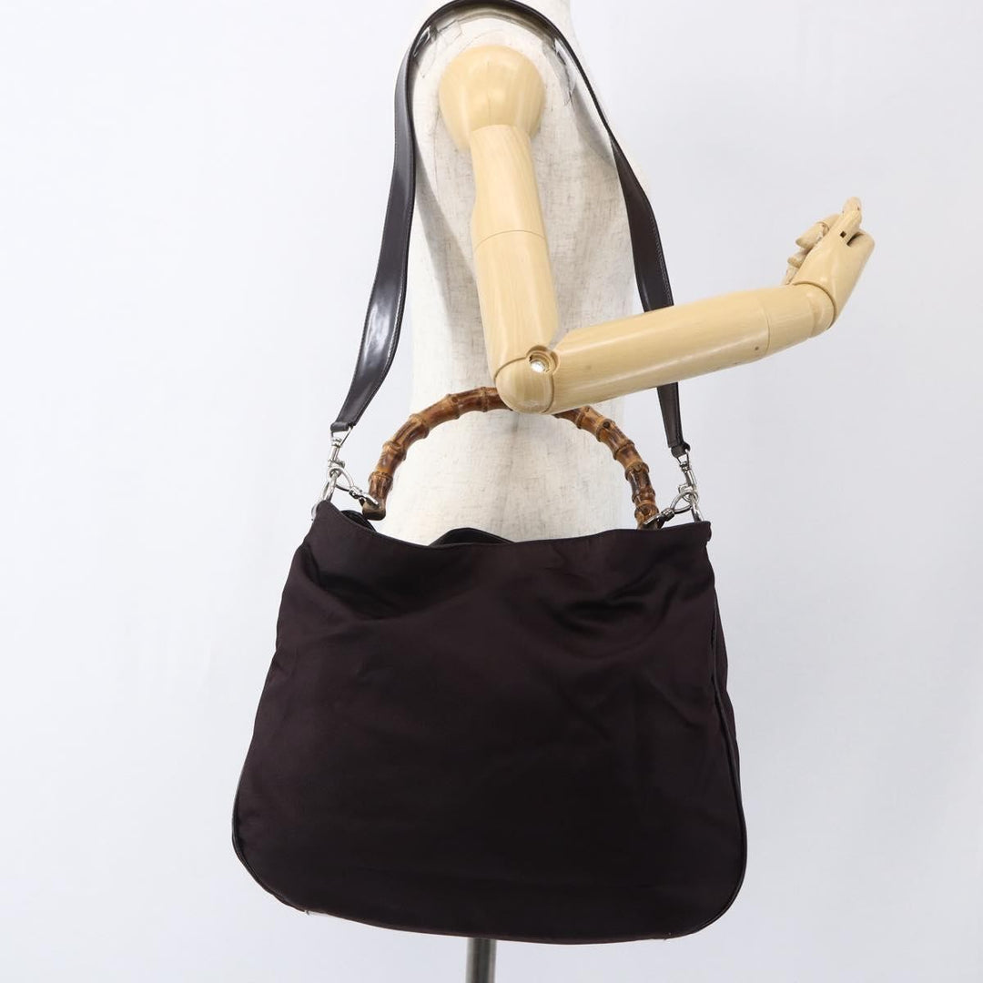 Gucci Vintage Bamboo Handle Bag Nylon
