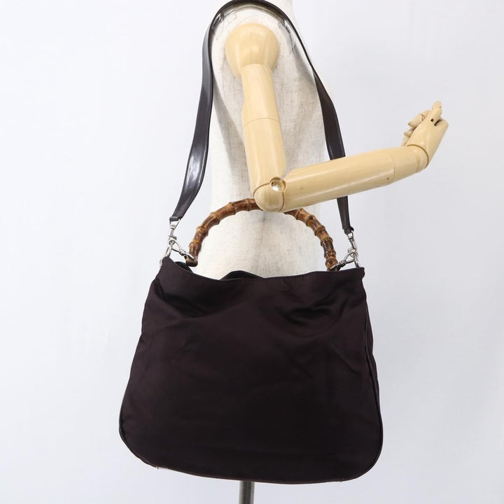 Gucci Vintage Bamboo Handle Bag Nylon