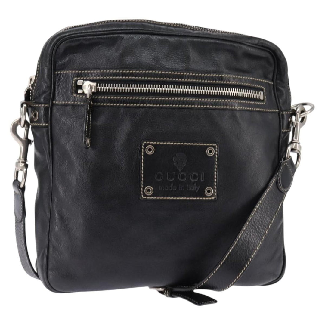 Gucci Front Zip Messenger Leather