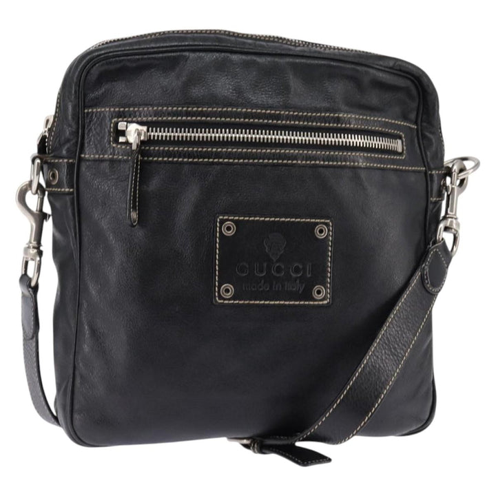 Gucci Front Zip Messenger Leather