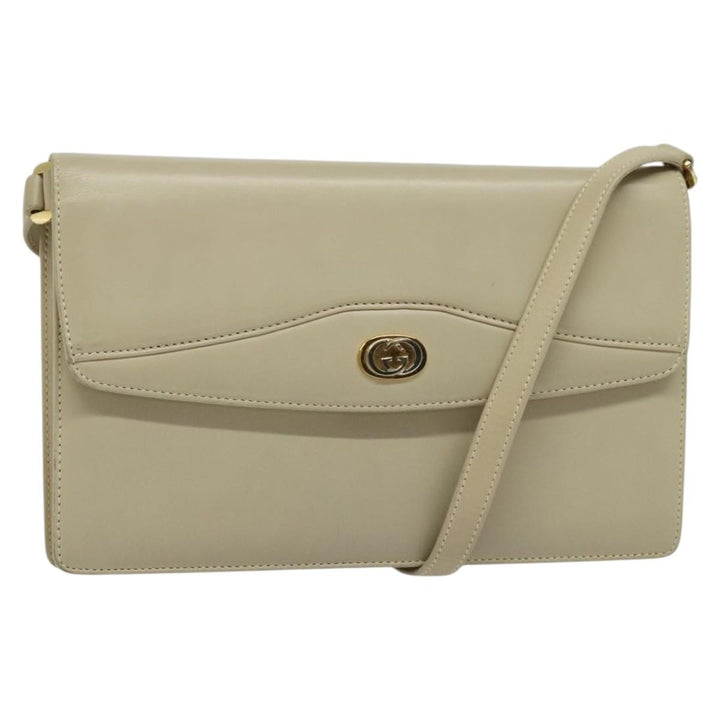 Gucci Vintage Interlocking G Flap Shoulder Bag Leather