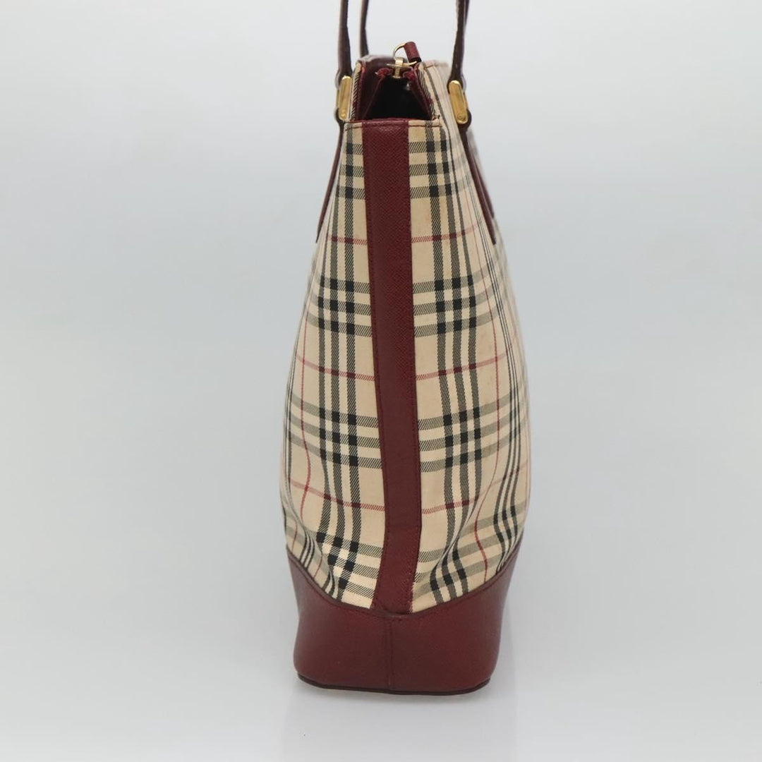 Burberry Nova Check Tote Canvas and Leather