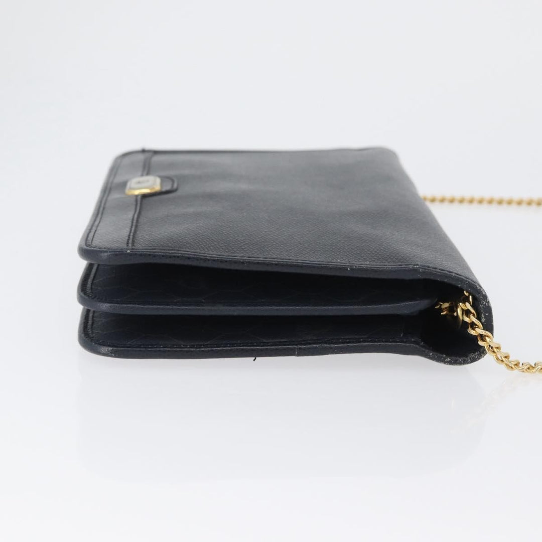 Christian Dior Vintage Chain Flap Shoulder Bag Leather