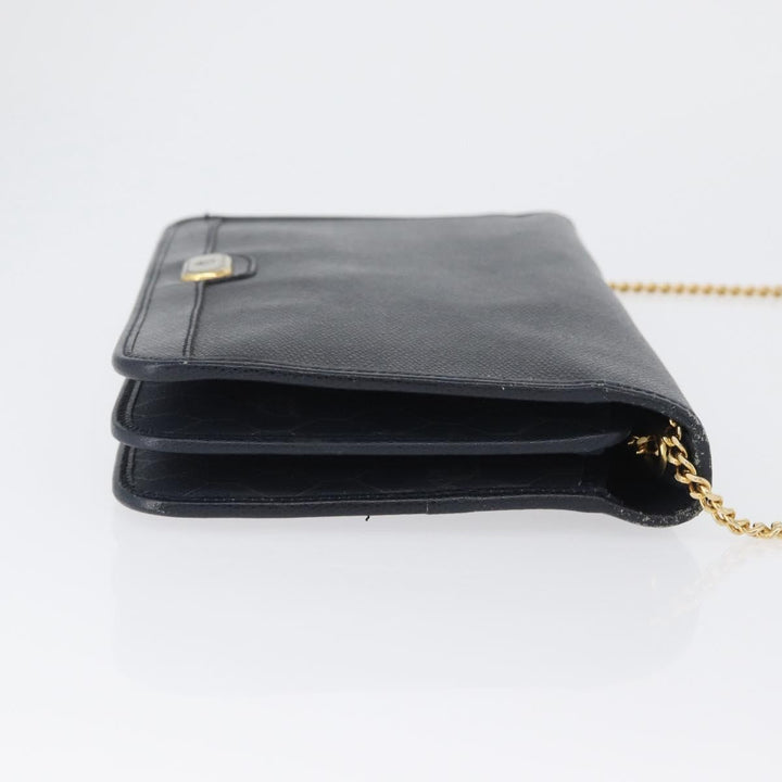 Christian Dior Vintage Chain Flap Shoulder Bag Leather