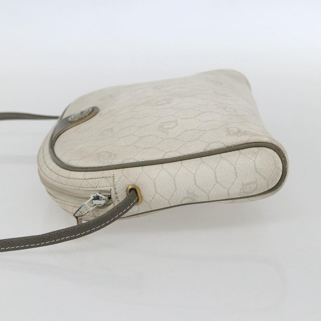 Christian Dior Vintage Honeycomb Shoulder Bag Canvas and Leather