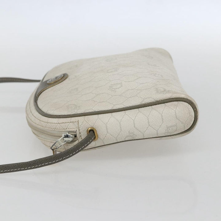 Christian Dior Vintage Honeycomb Shoulder Bag Canvas and Leather