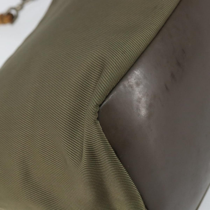 Gucci Vintage Bamboo Shoulder Bag Nylon