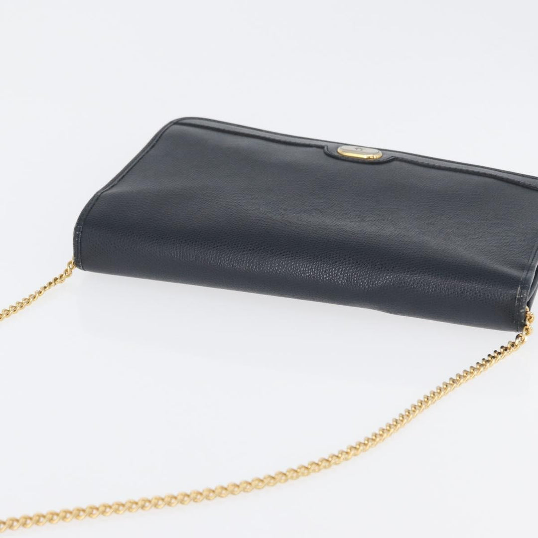 Christian Dior Vintage Chain Flap Shoulder Bag Leather