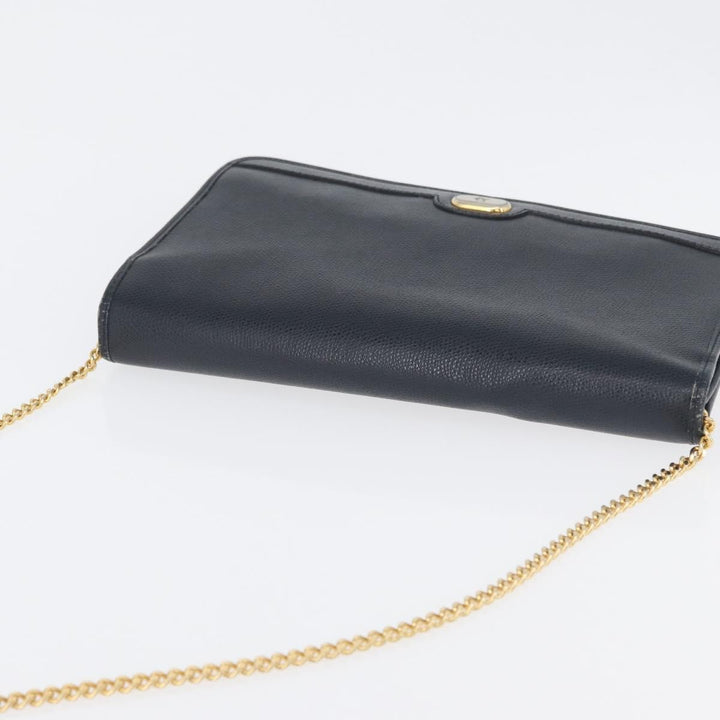 Christian Dior Vintage Chain Flap Shoulder Bag Leather