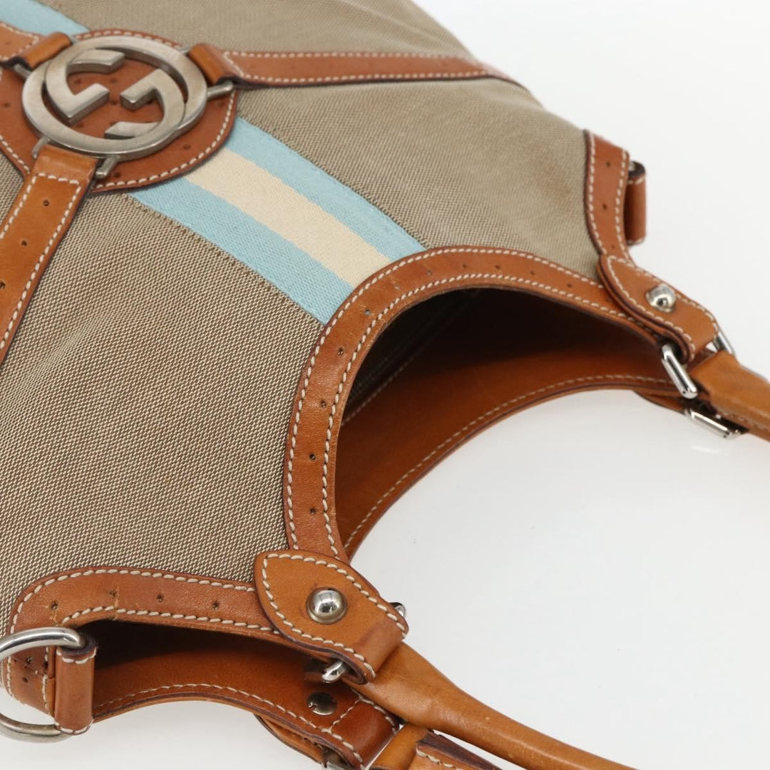 Gucci Reins Web Shoulder Bag Canvas