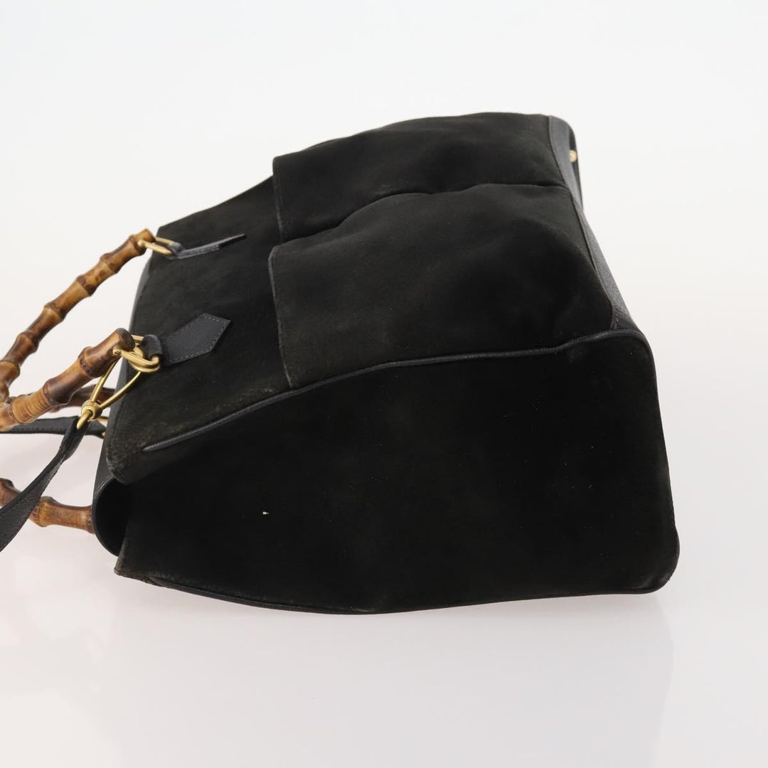 Gucci Vintage Diana Bamboo Top Handle Tote Ostrich