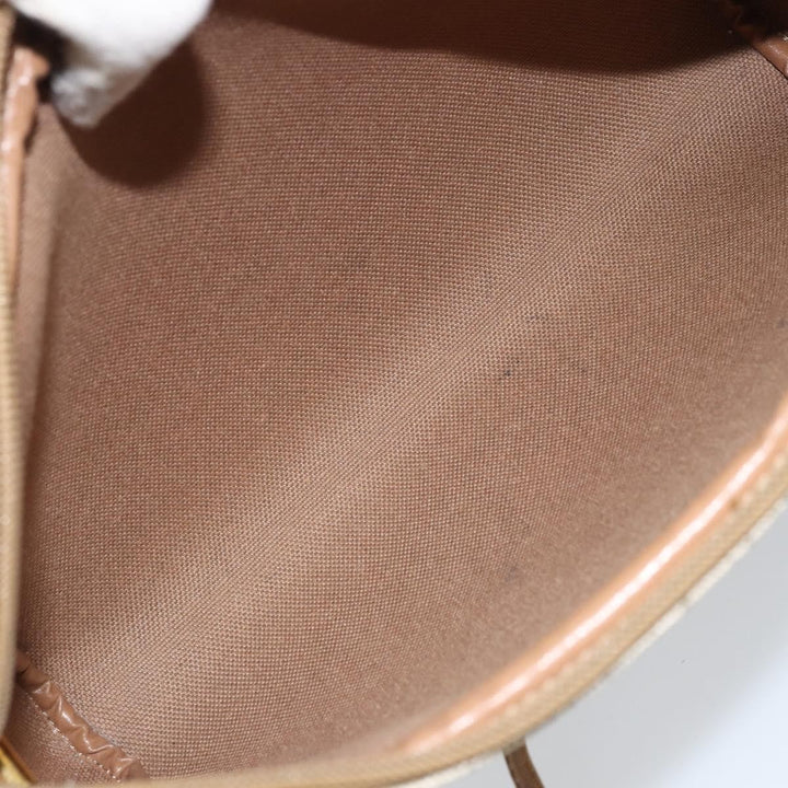 Christian Dior Vintage Honeycomb Shoulder Bag Canvas and Leather
