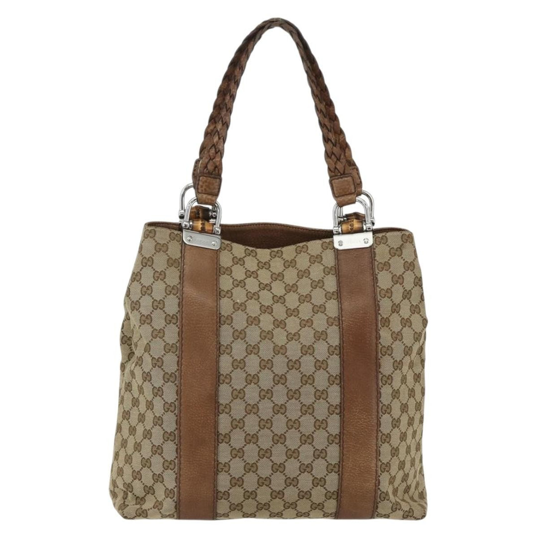 Gucci Bamboo Bar Tote GG Canvas