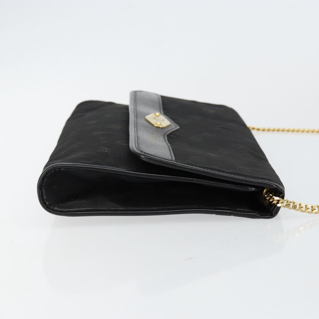 Christian Dior Vintage CD Chain Flap Shoulder Bag Diorissimo Canvas