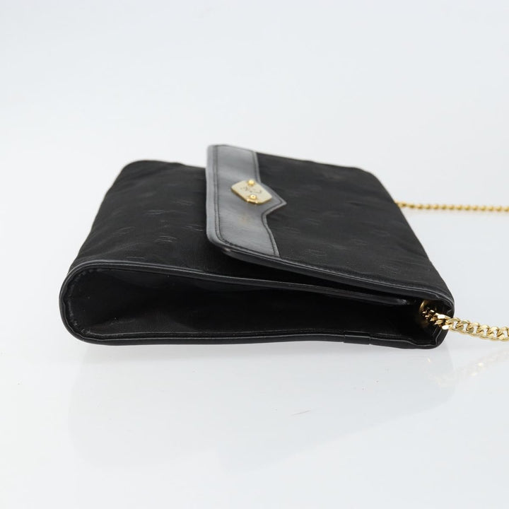 Christian Dior Vintage CD Chain Flap Shoulder Bag Diorissimo Canvas