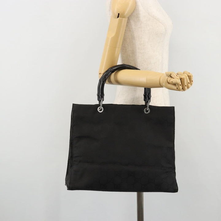 Gucci Vintage Bamboo Handle Tote GG Canvas