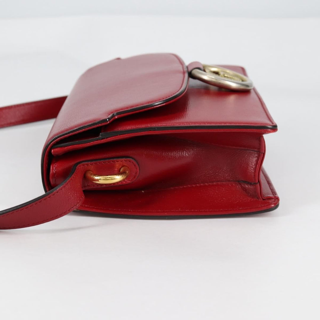 Gucci GG Ring Shoulder Bag Leather
