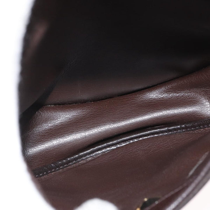 Christian Dior Vintage CD Logo Shoulder Bag Leather