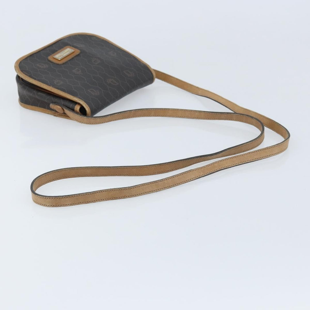 Christian Dior Vintage Honeycomb Flap Crossbody Bag Canvas and Leather
