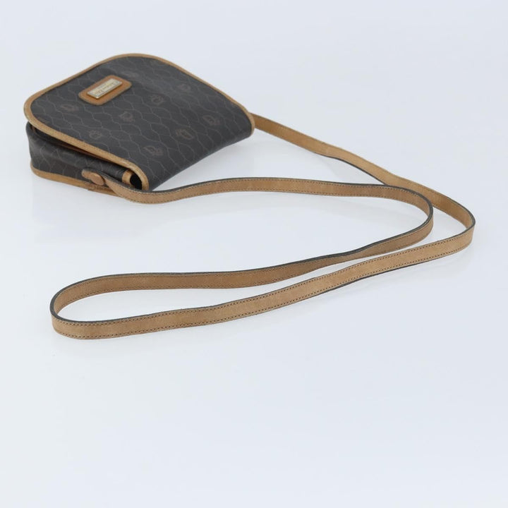 Christian Dior Vintage Honeycomb Flap Crossbody Bag Canvas and Leather