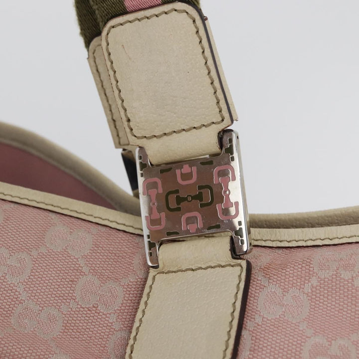 Gucci Web Handle Buckle Tote GG Canvas