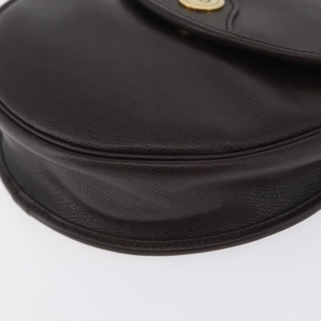 Christian Dior Vintage CD Logo Shoulder Bag Leather
