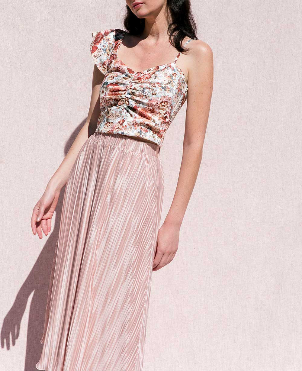 Jupe Plissée Rose - Taille L/40