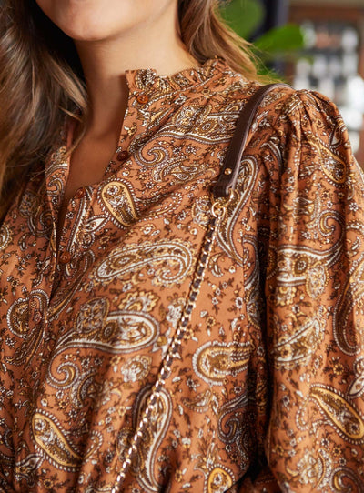 Robe longue à motif - S
