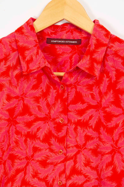 Chemise rouge avec des motifs rose Comptoir des Cotonniers - 44