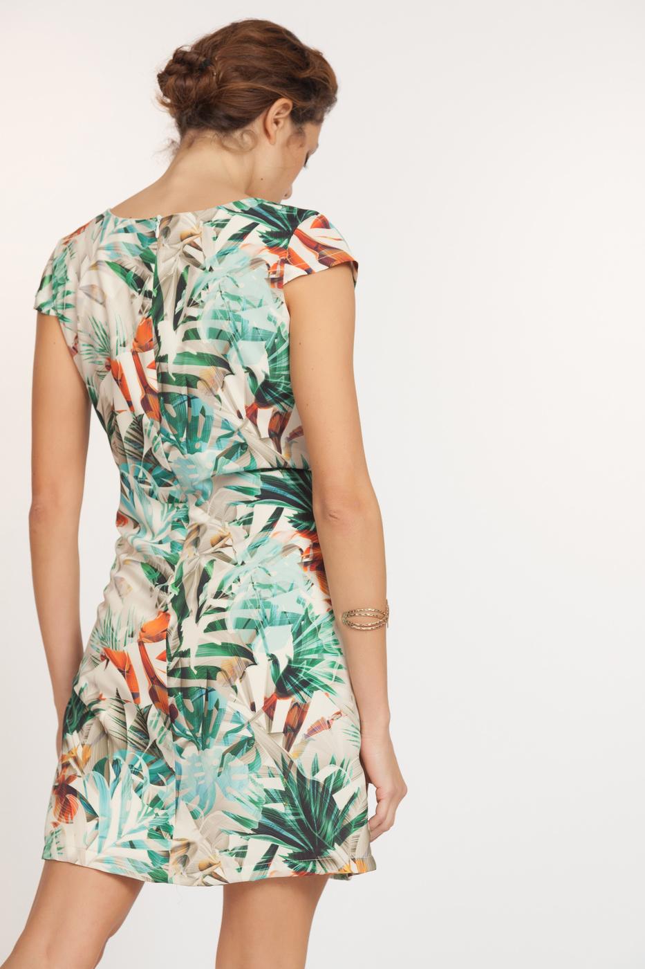 Floral dress with tropical patterns - 44