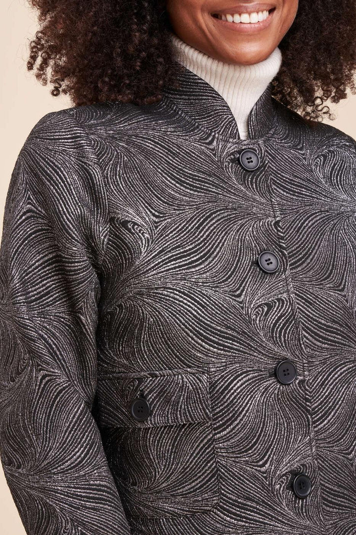Short jacquard fabric jacket - 36