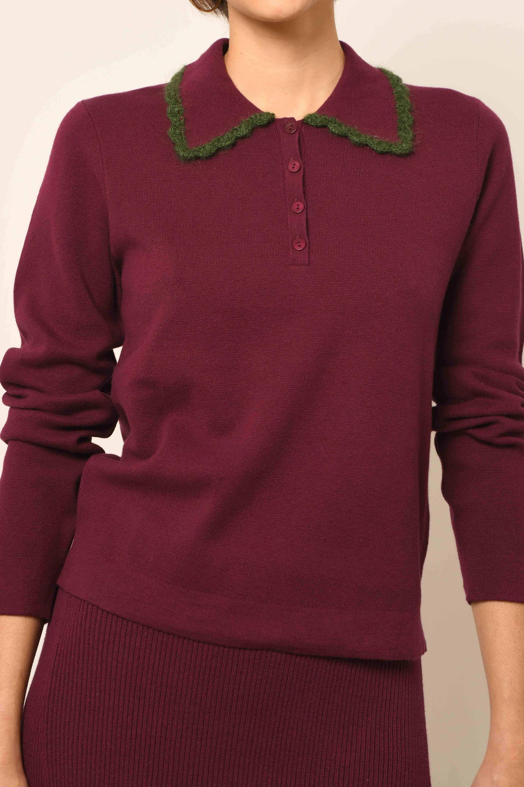 Montrey Sweater - Cramberry - S