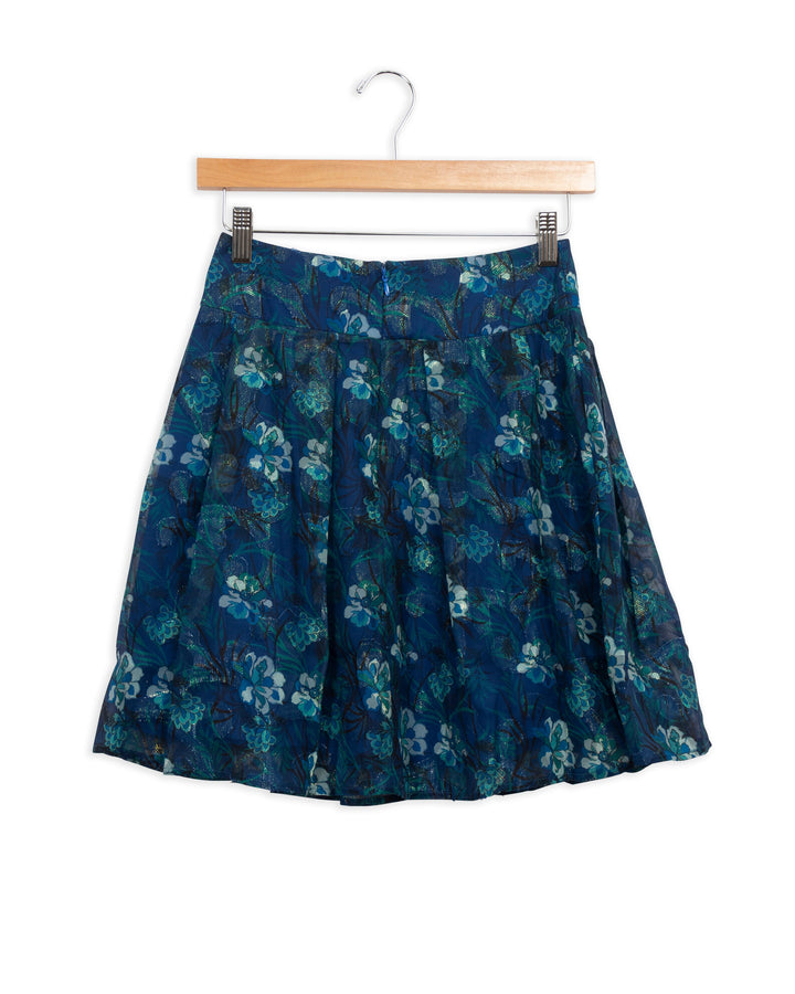 Pauline blue lagoon print skirt - 36