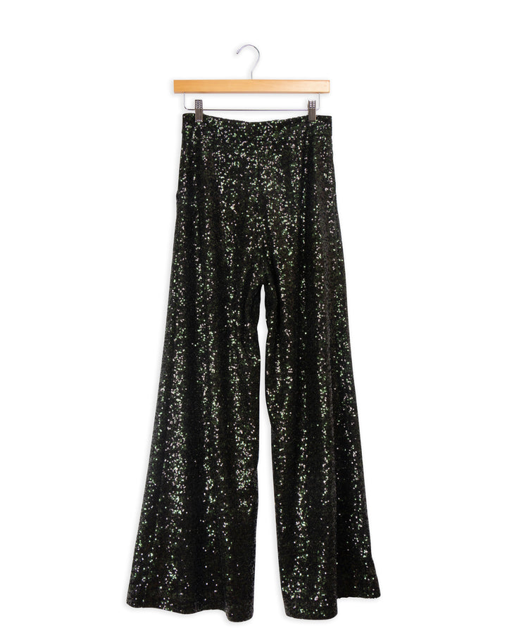 Sequin Pleated Pants - 36