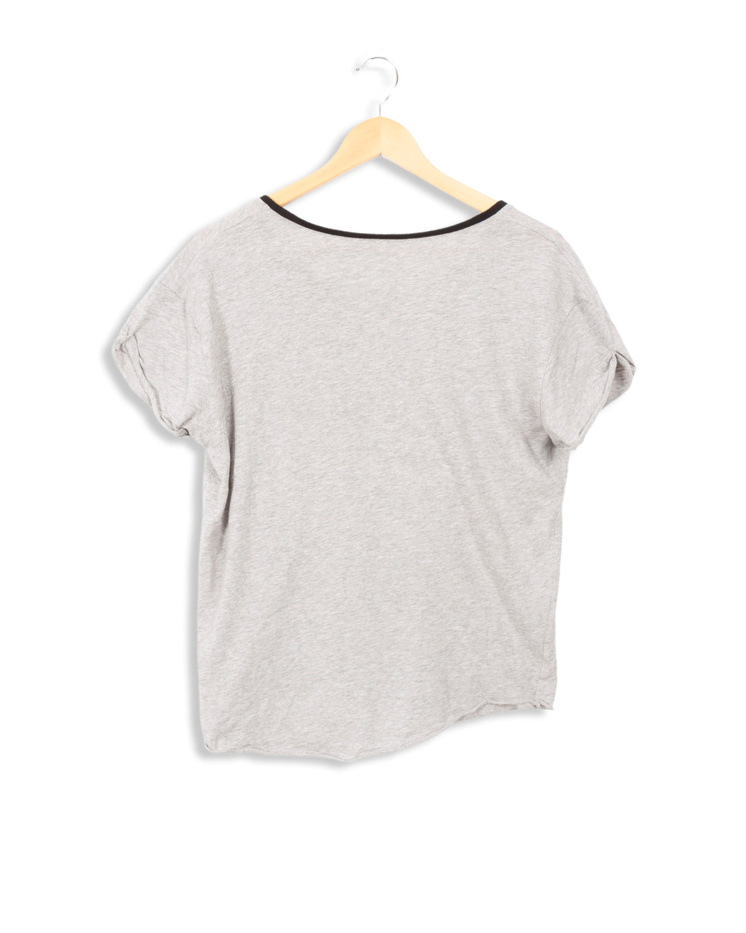 Top gris manches courtes - M