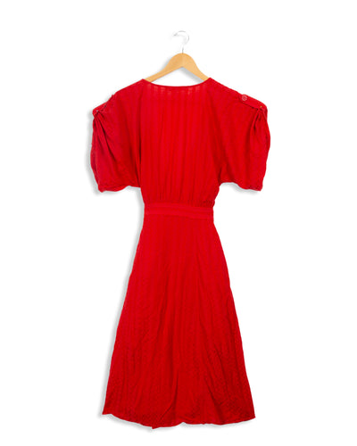 Robe portefeuille rouge - 34